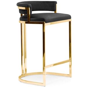 Barová židle Vegas 60cm černá - zlatá noha