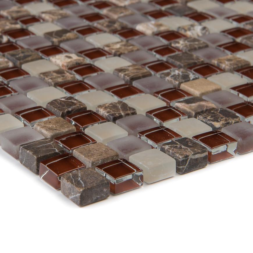 Mozaika marmor Java/glassmix Bordeaux beige 47932 30,5x30,5x0,8