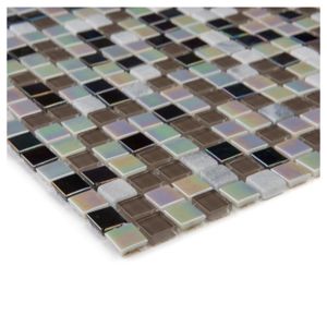 Mozaika stone black grey glasmix perlmutt 66360 30x30x0,4