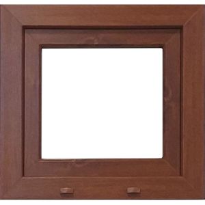 Okno sklápěcí 56,5x53,5cm/sklápěcí/bílé/zlatý dub