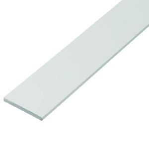 Plochý profil, PVC, bílý 1000x25x2