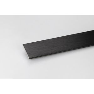 Profil Plohý Kartáčovaný Černý 20x2x1000