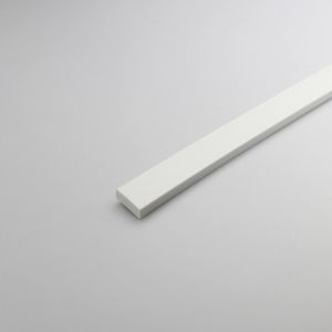 Profil Plohý PVC Bílý 13x1000