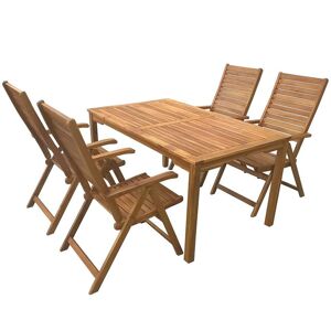 Sada nábytku dřevěný stůl + 4 polohové židle