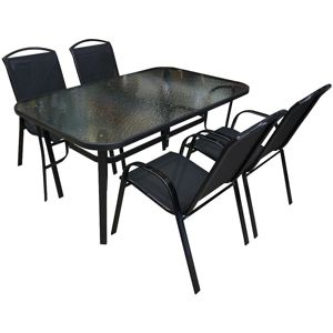 Sada sklenený stůl + 4 židle Himalaya