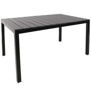 Stůl Polywood čierna 150x90