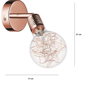 Závěsné svítidlo Bulbs 1xG9 28W měď/průhledný
