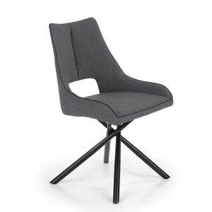 Židle K409 látka/kov tmavě šedá 49x52x84