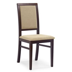 Židle Sylwek 1 dřevo/látka tmavý ořech/torent béžová